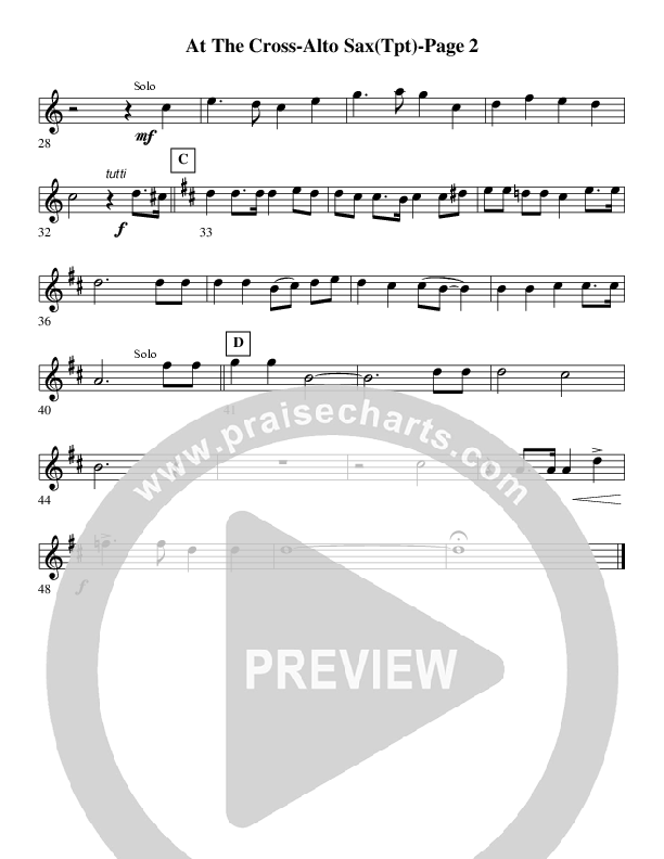 At The Cross (Instrumental) Alto Sax (AnderKamp Music)