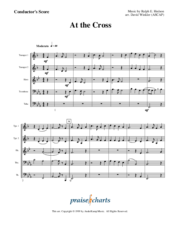 At The Cross (Instrumental) Conductor's Score (AnderKamp Music)
