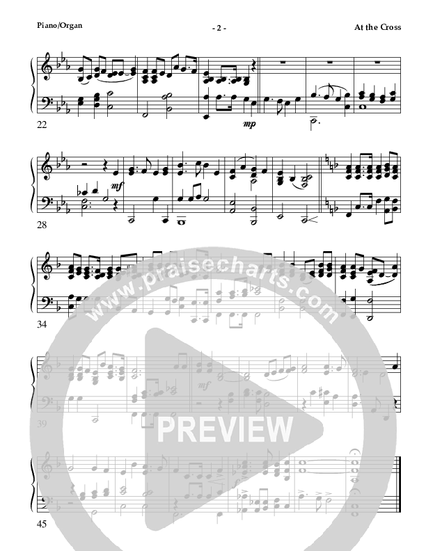 At The Cross (Instrumental) Piano Sheet (AnderKamp Music)