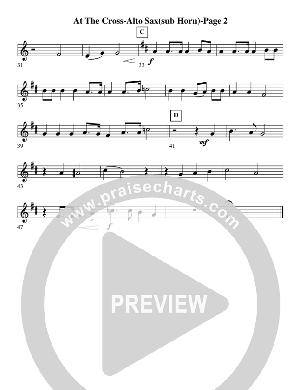 At The Cross (Instrumental) Substitute Parts (AnderKamp Music)