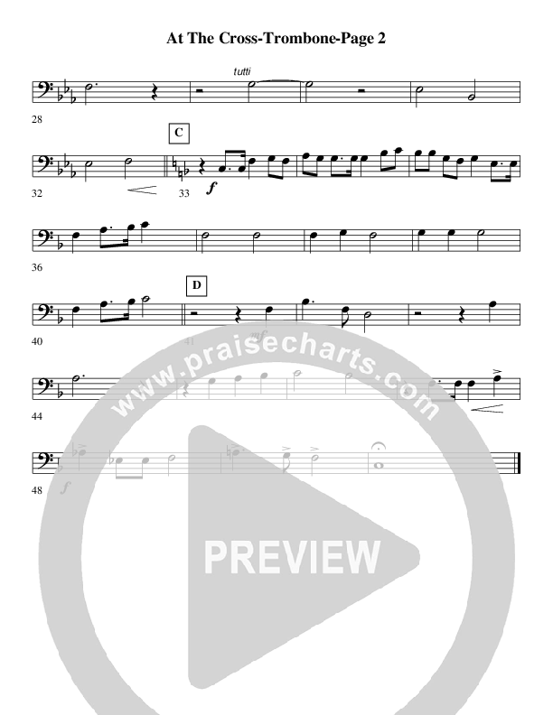 At The Cross (Instrumental) Trombone (AnderKamp Music)