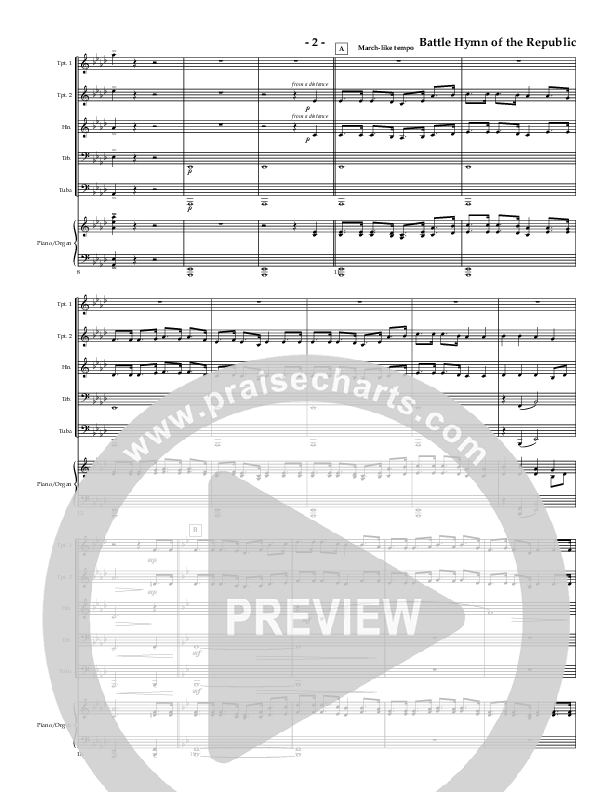 Battle Hymn Of The Republic Conductor's Score (AnderKamp Music)