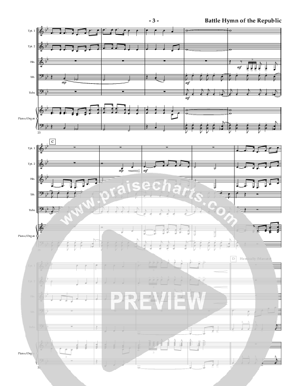 Battle Hymn Of The Republic Conductor's Score (AnderKamp Music)