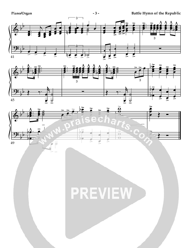 Battle Hymn Of The Republic Piano Sheet (AnderKamp Music)