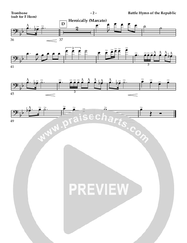 Battle Hymn Of The Republic Substitute Parts (AnderKamp Music)