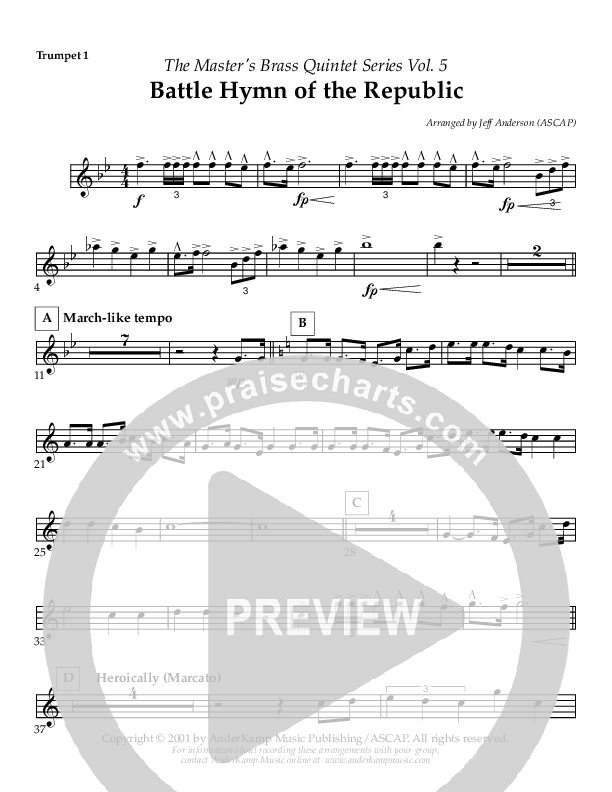 Battle Hymn Of The Republic Trumpet 1 (AnderKamp Music)