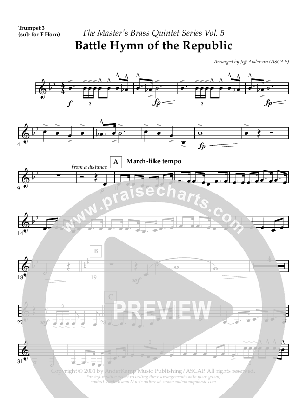 Battle Hymn Of The Republic Trumpet 3 (AnderKamp Music)