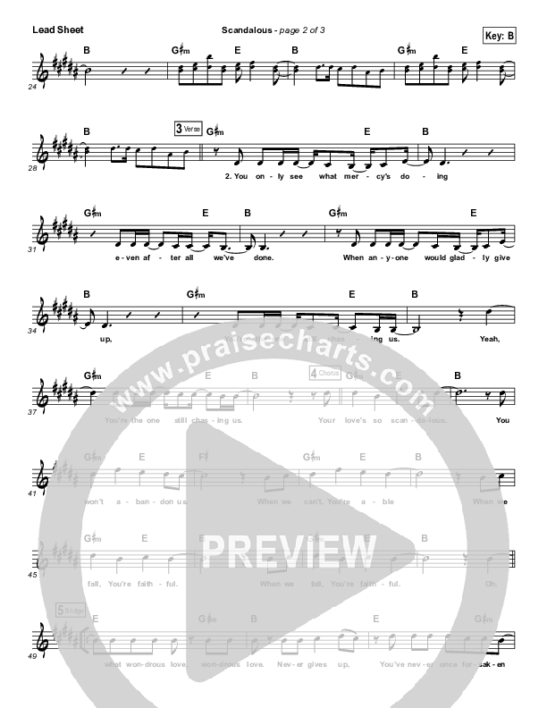 Scandalous Lead Sheet (Vital Worship / Benji Cowart)