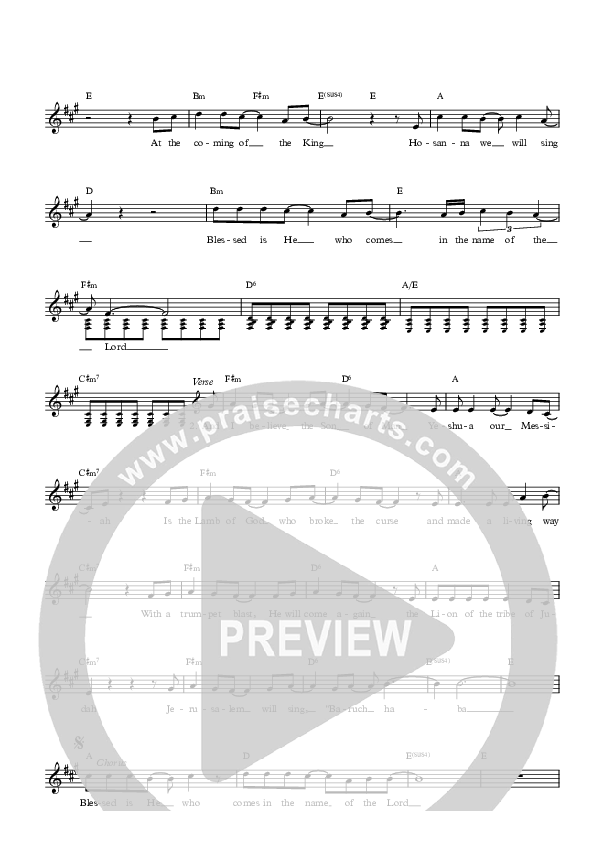 Blessed Is He Who Comes Lead Sheet (Paul Wilbur)