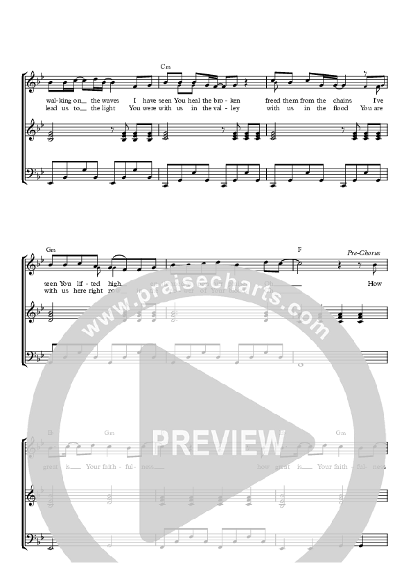 How Great Is Your Faithfulness Piano/Vocal (SAT) (Paul Wilbur)