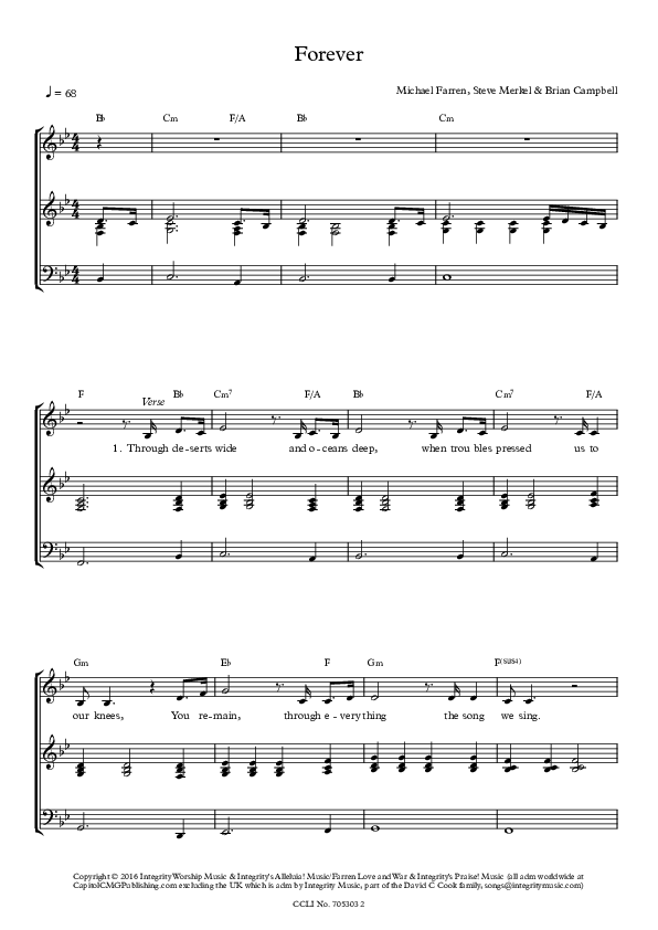 Forever Good Lead Sheet (SAT) (Paul Wilbur)