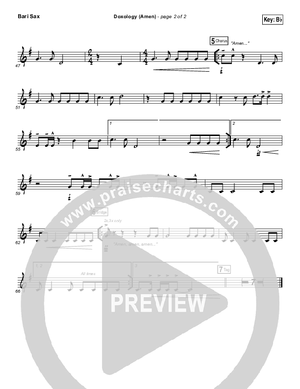 Doxology (Amen) Bari Sax (Phil Wickham)