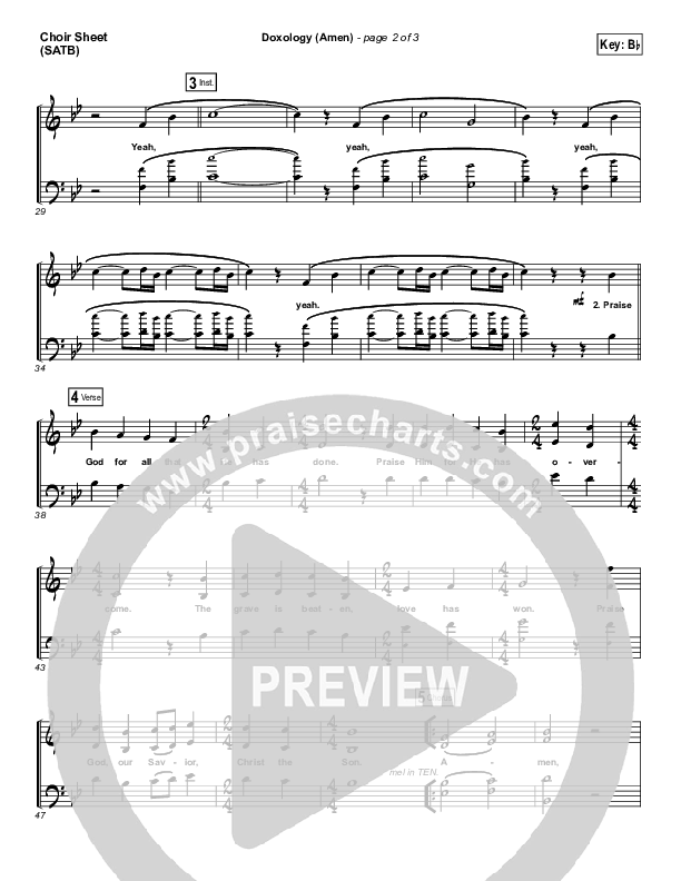 Doxology (Amen) Choir Vocals (SATB) (Phil Wickham)