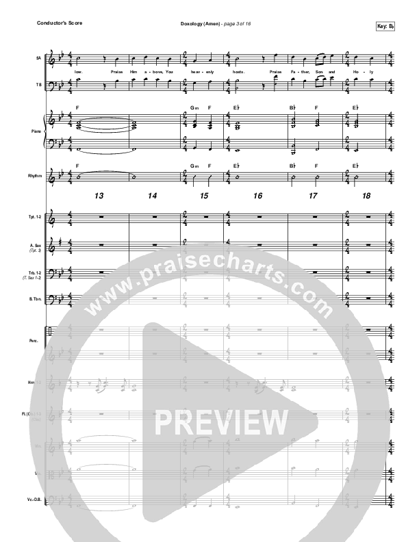 Doxology (Amen) Conductor's Score (Phil Wickham)