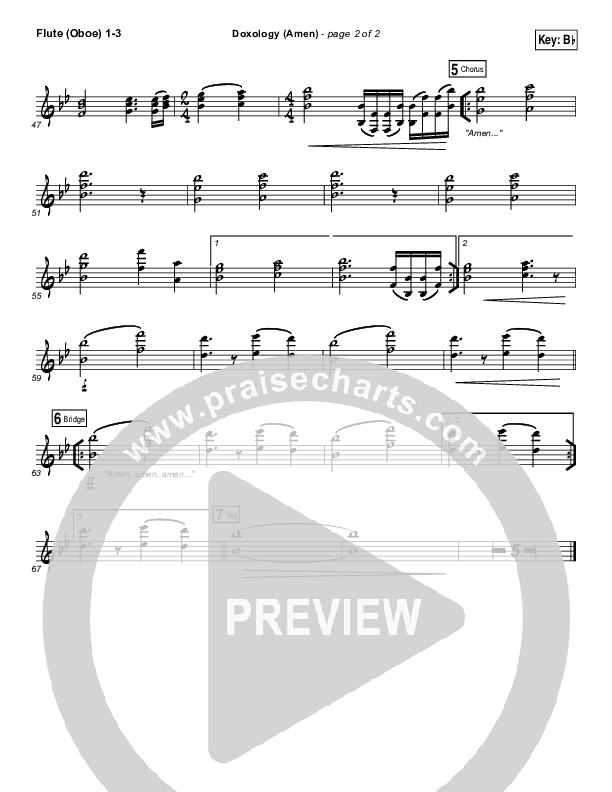 Doxology (Amen) Flute/Oboe 1/2/3 (Phil Wickham)
