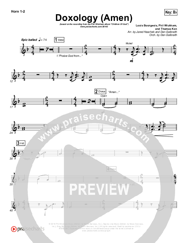 Doxology (Amen) Brass Pack (Phil Wickham)