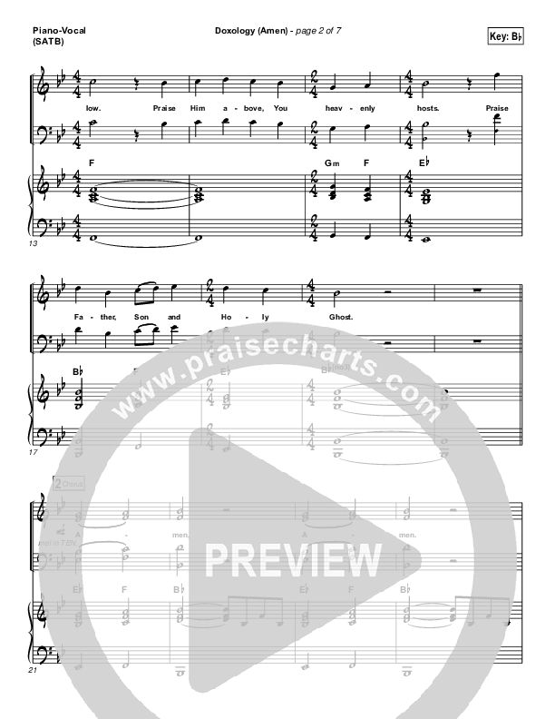 Doxology (Amen) Piano/Vocal & Lead (Phil Wickham)