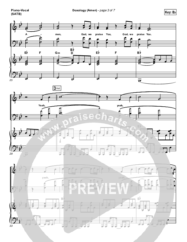 Doxology (Amen) Piano/Vocal Pack (Phil Wickham)
