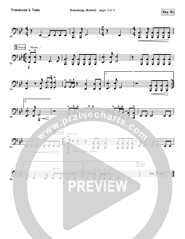 Doxology (Amen) Trombone 3/Tuba (Phil Wickham)
