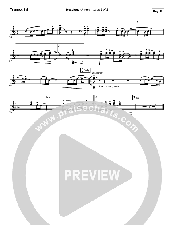 Doxology (Amen) Trumpet 1,2 (Phil Wickham)