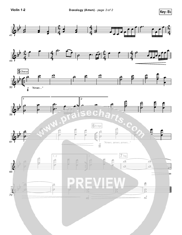 Doxology (Amen) Violin 1/2 (Phil Wickham)