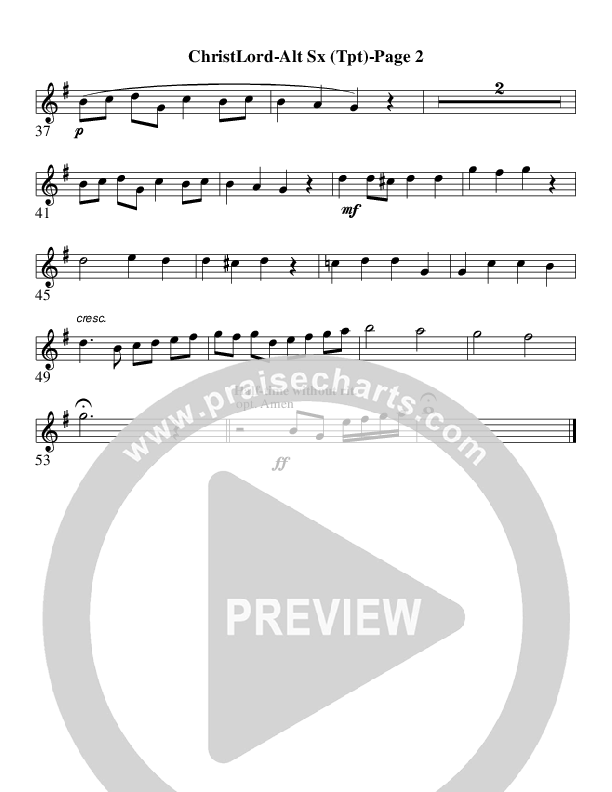 Christ The Lord Is Risen Today (Instrumental) Alto Sax (AnderKamp Music)