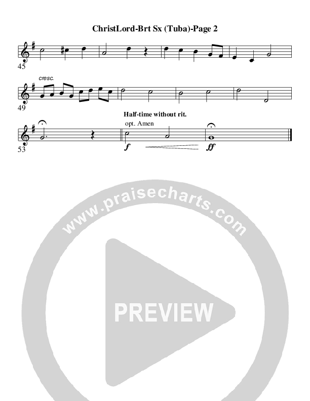 Christ The Lord Is Risen Today (Instrumental) Bari Sax (AnderKamp Music)