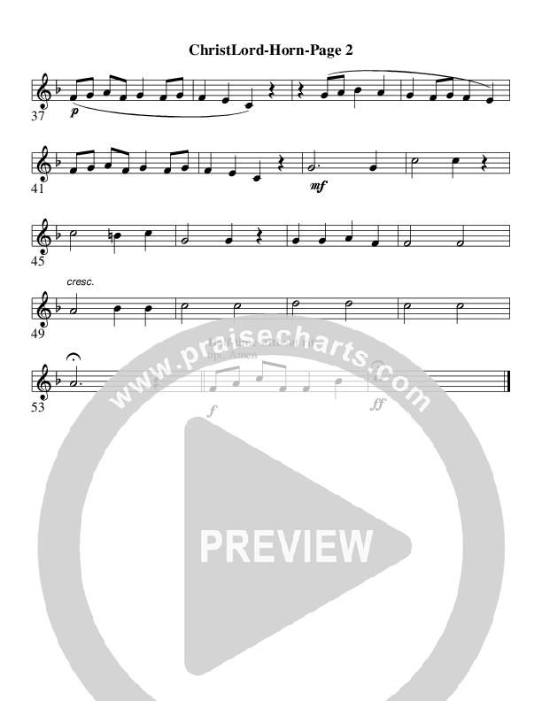 Christ The Lord Is Risen Today (Instrumental) French Horn (AnderKamp Music)