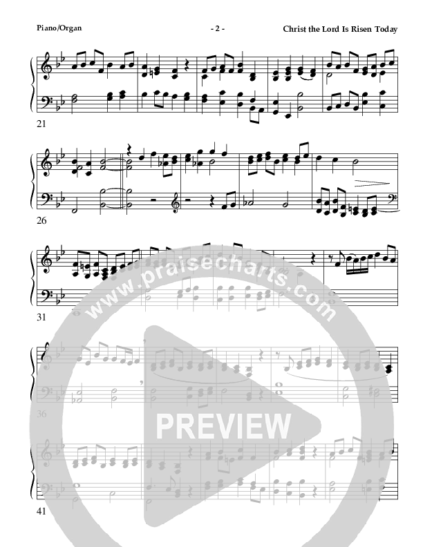 Christ The Lord Is Risen Today (Instrumental) Piano Sheet (AnderKamp Music)