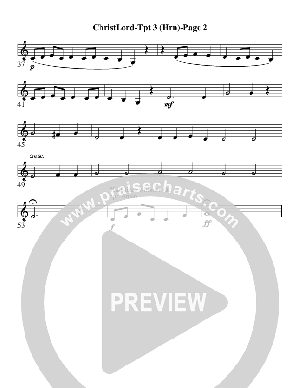 Christ The Lord Is Risen Today (Instrumental) Trumpet 3 (AnderKamp Music)