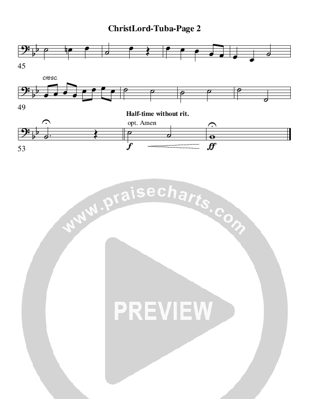 Christ The Lord Is Risen Today (Instrumental) Tuba (AnderKamp Music)