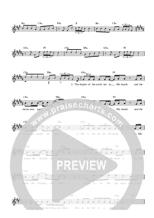 Lechu Neranena Lead Sheet (Paul Wilbur)