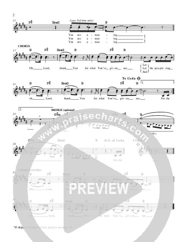 You Are Amazing Lead Sheet (Mike Westendorf)