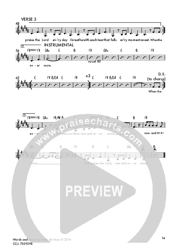 Now and Evermore Lead Sheet (Katie de Veau)