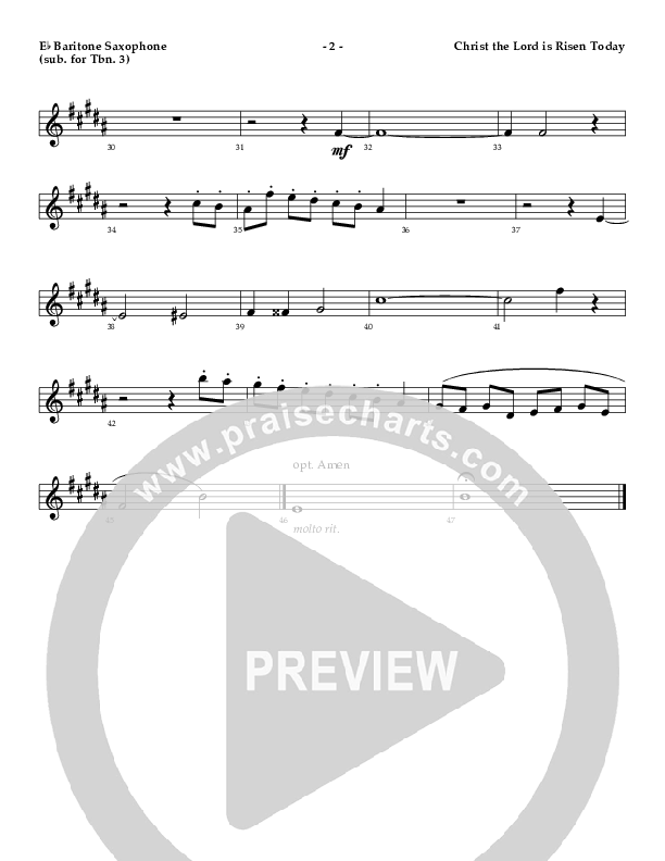Christ The Lord Is Risen Today Bari Sax ()