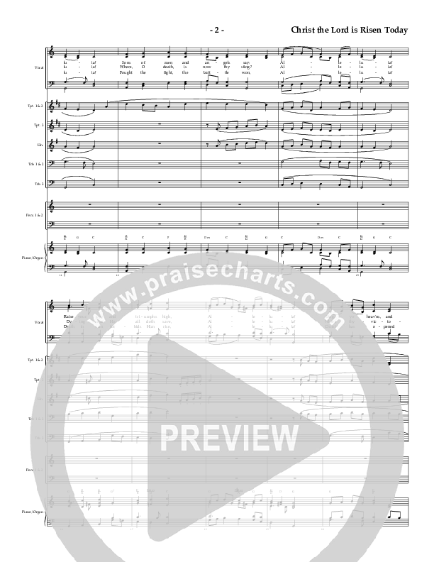 Christ The Lord Is Risen Today Conductor's Score ()