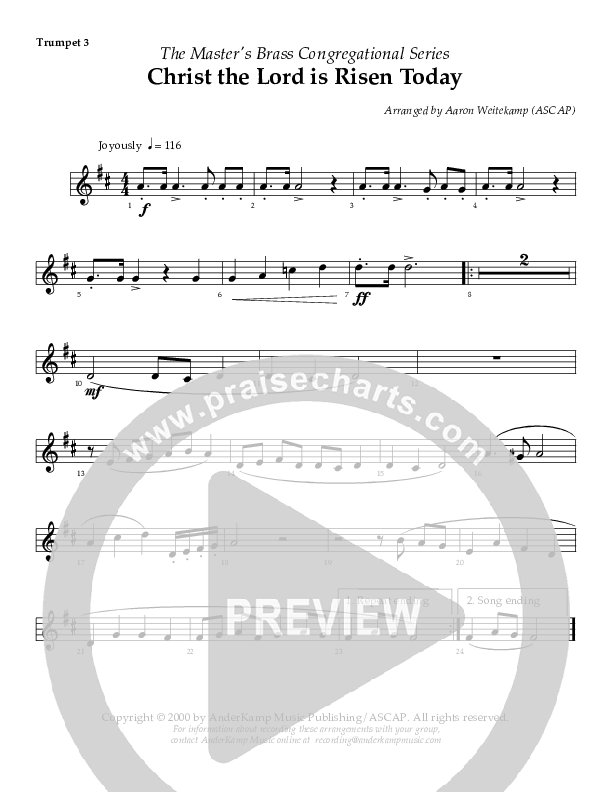 Christ The Lord Is Risen Today Trumpet 3 ()