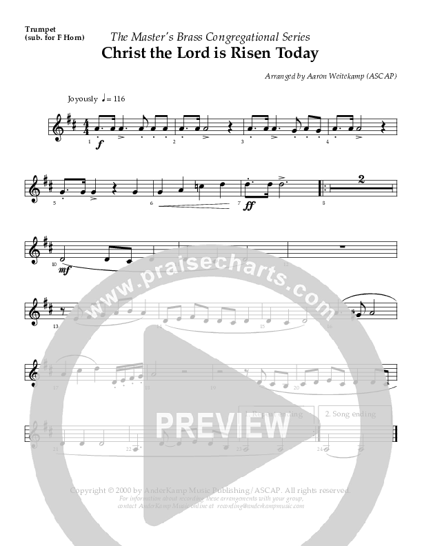 Christ The Lord Is Risen Today Trumpet ()