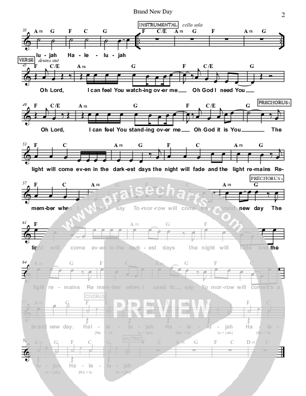 Brand New Day Lead Sheet (Wirawit Dhanasunthorn)