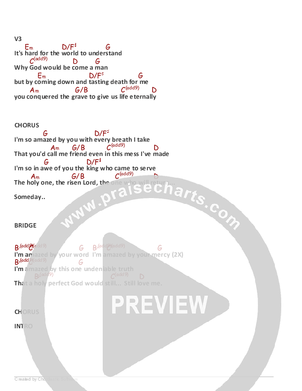 Amazed Chords & Lyrics ()