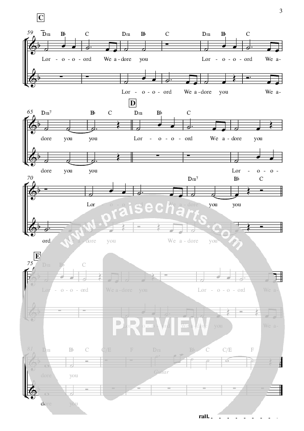 Lord We Adore You Lead Sheet (Kyle Jardeau)
