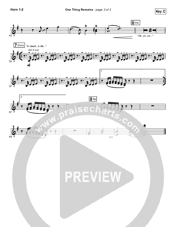 One Thing Remains Brass Pack (Israel Houghton)