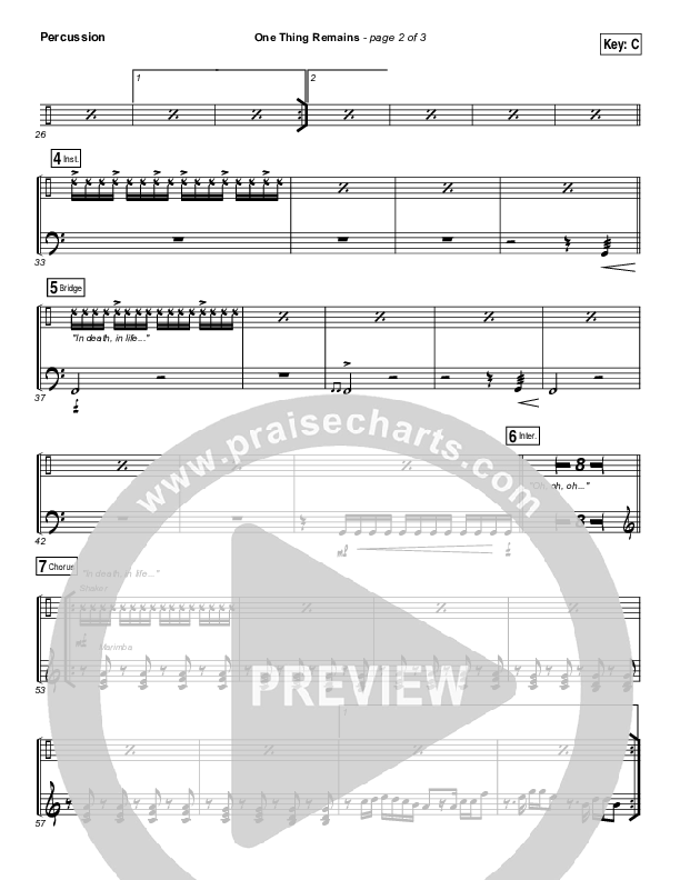 One Thing Remains Percussion (Israel Houghton)