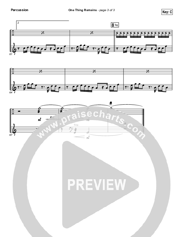 One Thing Remains Percussion (Israel Houghton)