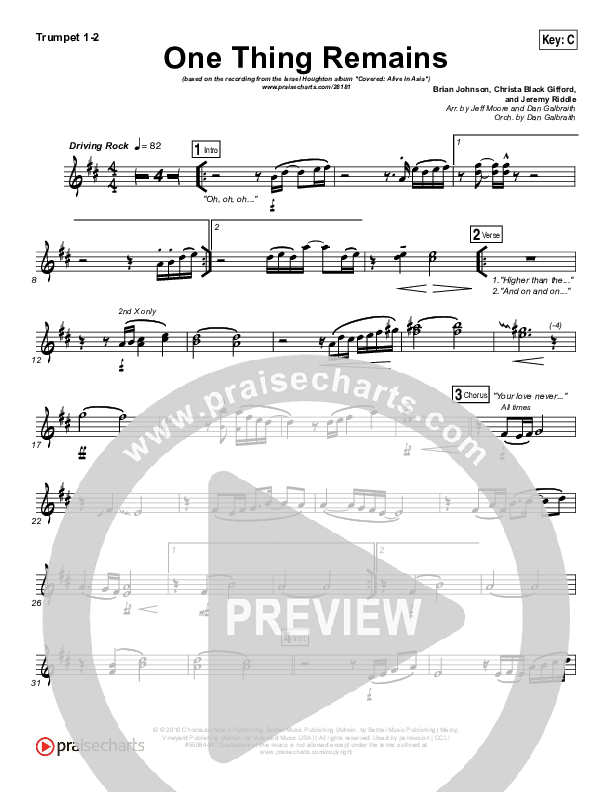 One Thing Remains Brass Pack (Israel Houghton)