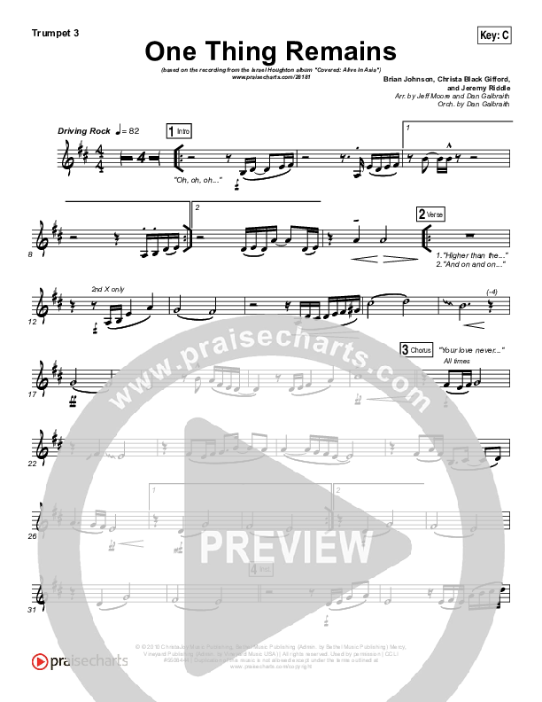 One Thing Remains Trumpet 3 (Israel Houghton)