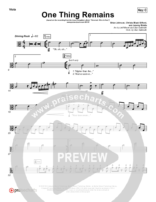 One Thing Remains Viola (Israel Houghton)