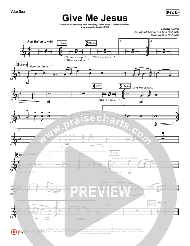 Give Me Jesus Alto Sax (Danny Gokey)