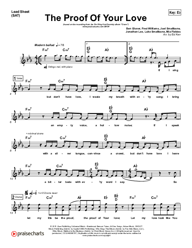 proof of your love lyrics
