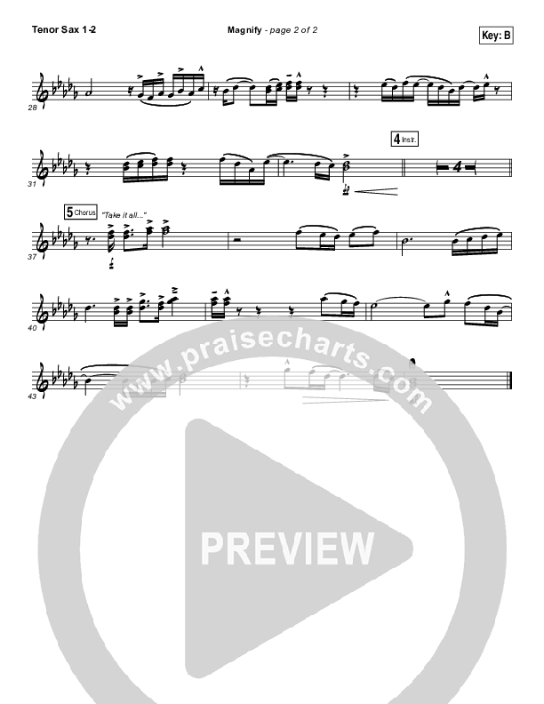 Magnify Tenor Sax 1/2 (We Are Messengers)